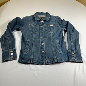 Calvin Klein Jeans | Dark Wash Stretch Denim Jean Jacket | Size Large